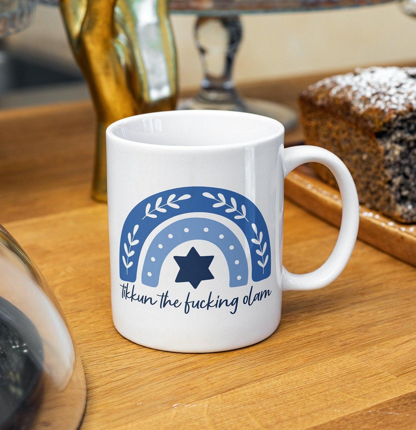 TIKKUN THE FUCKING OLAM JEWISH COFFEE MUG