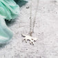 TINY CAT INITIAL PENDANT SILVER NECKLACE