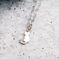 TINY CAT SILVER INITIAL NECKLACE