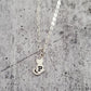 TINY CAT SILVER INITIAL NECKLACE