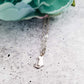 TINY CAT SILVER INITIAL NECKLACE