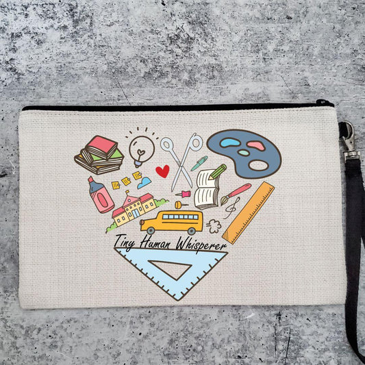 TINY HUMAN WHISPERER PENCIL CASE FOR TEACHER