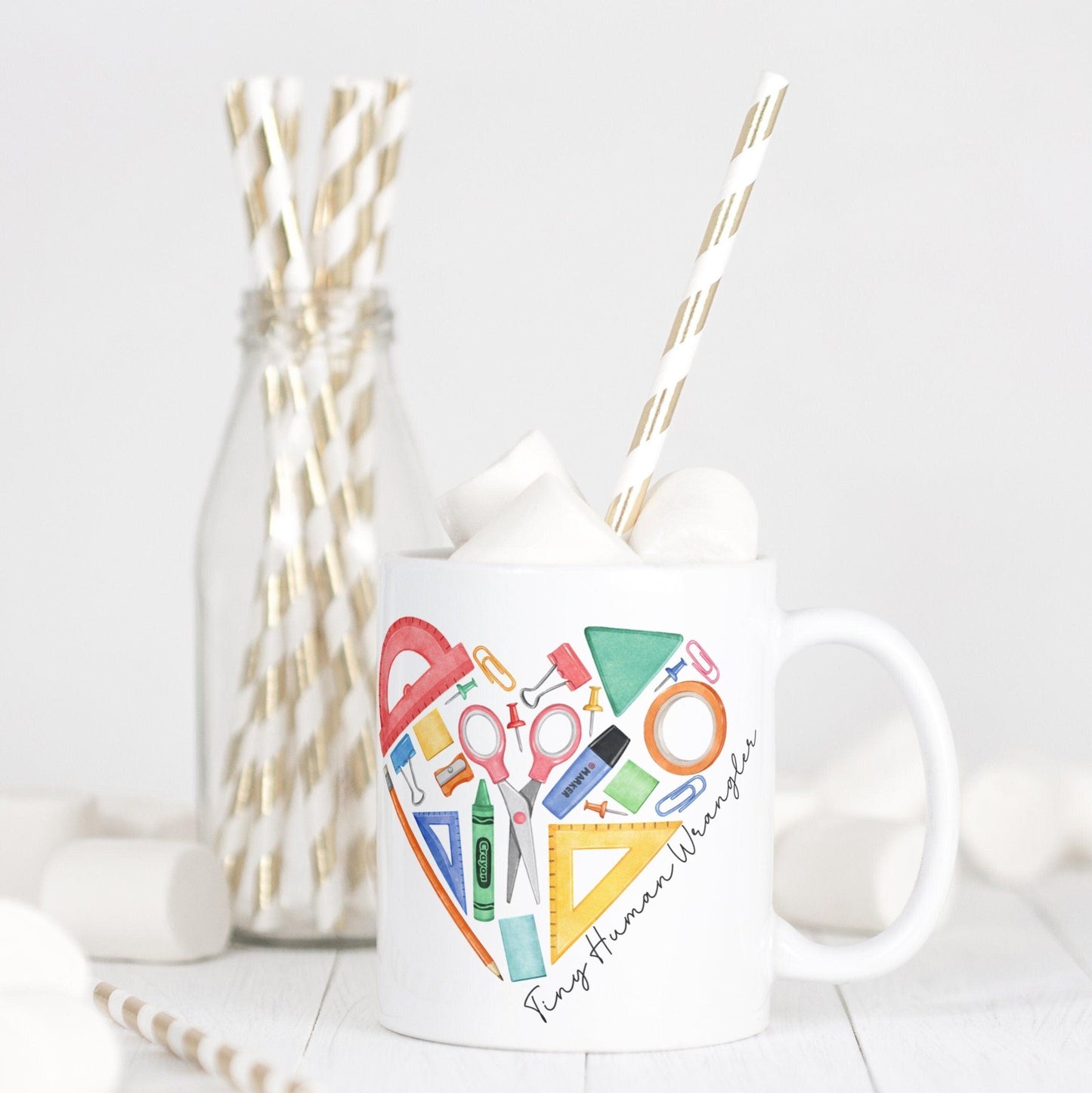 TINY HUMAN WRANGLER FUNNY TEACHER MUG
