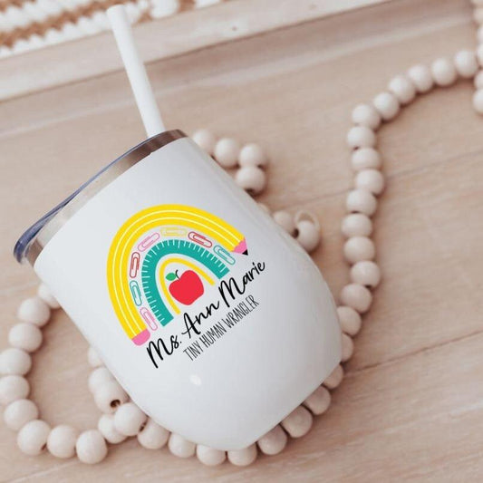 TINY HUMAN WRANGLER INSULATED DRINK TUMBLER FOR TEACHER