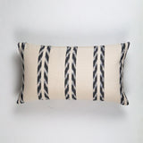 TOTO PALM IN CREAM & GREY IKAT PILLOW
