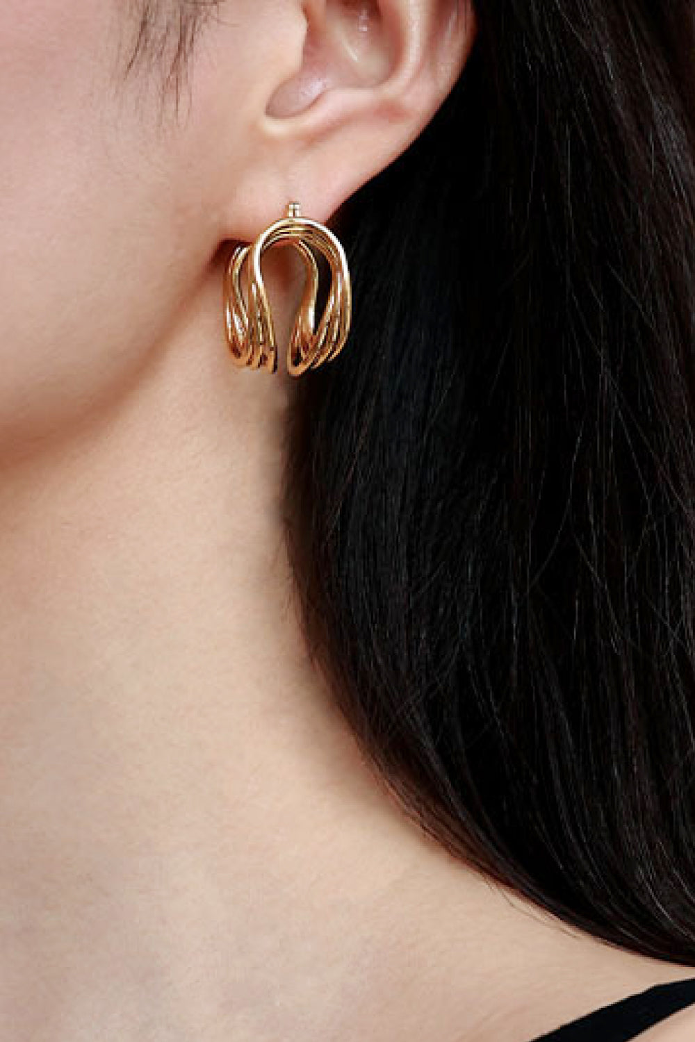 U-SHAPED HOOP EARRINGS-Thriftique Marketplace