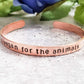 VEGAN FOR THE ANIMALS STACKING CUFF BRACELET