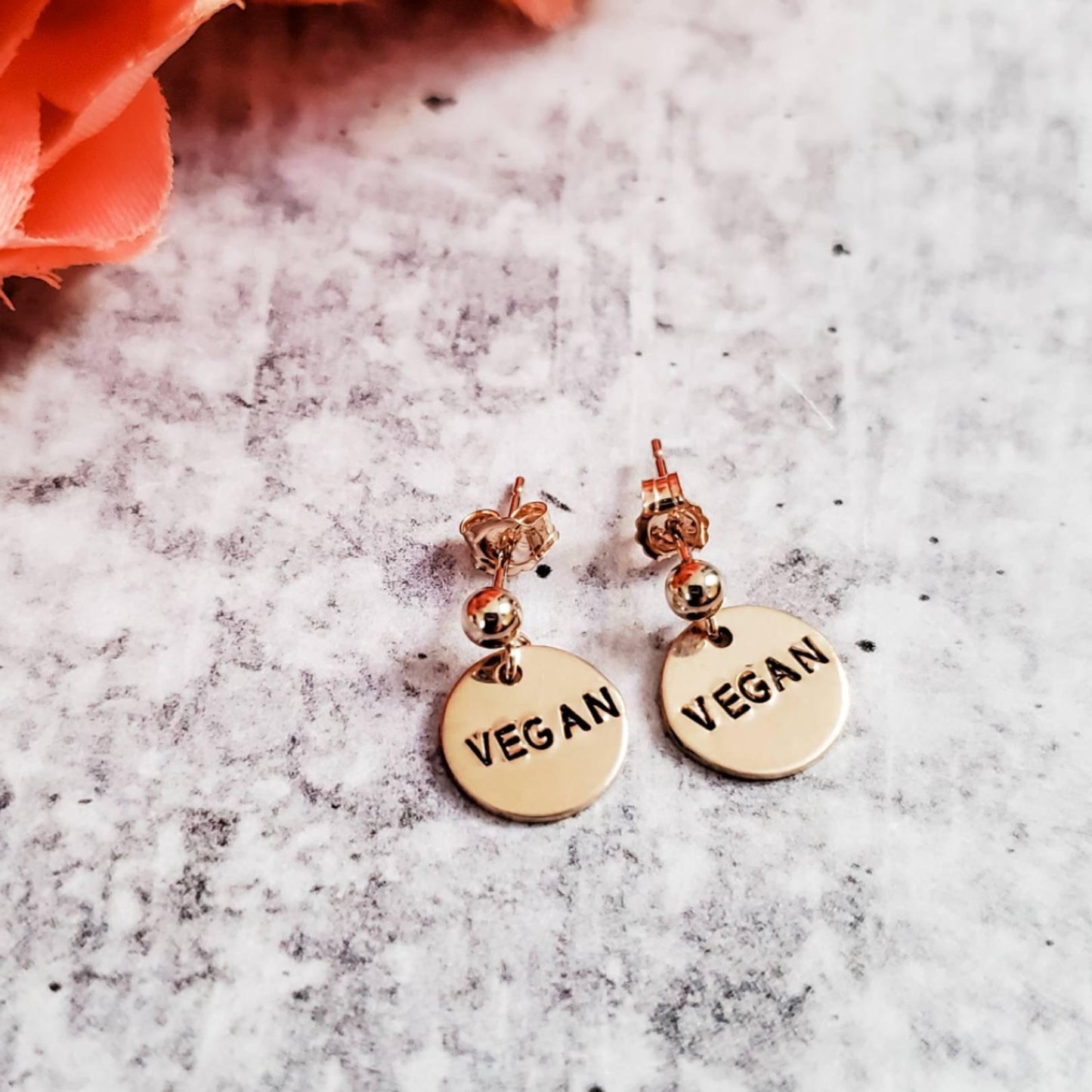 VEGAN STUD EARRINGS