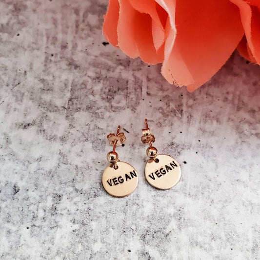 VEGAN STUD EARRINGS