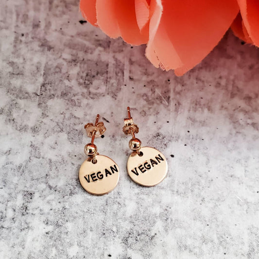 VEGAN STUD EARRINGS