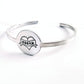 VEGAN TATTOO STYLE SKINNY CUFF BRACELET