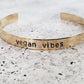 VEGAN VIBES STACKING CUFF BRACELET