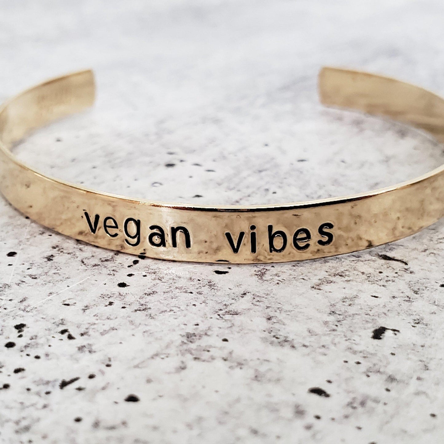 VEGAN VIBES STACKING CUFF BRACELET