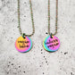 VEGAN RAINBOW PENDANT NECKLACE