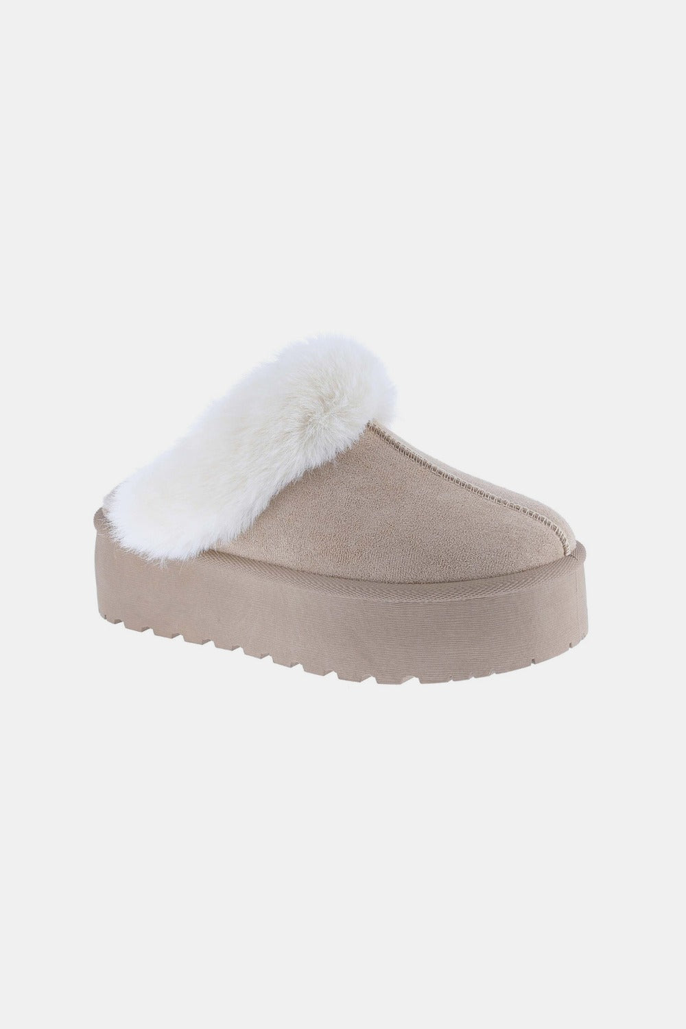 WEEBOO THICK BOTTOM FUR TRIM SNOW SLIPPERS-Thriftique Marketplace