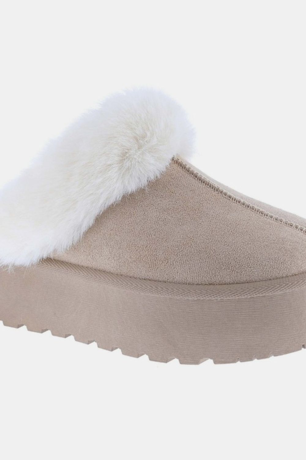 WEEBOO THICK BOTTOM FUR TRIM SNOW SLIPPERS-Thriftique Marketplace