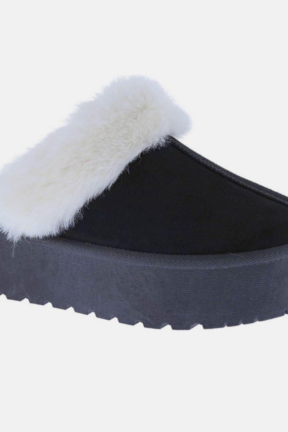 WEEBOO THICK BOTTOM FUR TRIM SNOW SLIPPERS-Thriftique Marketplace