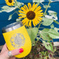 SUNFLOWER - WINE TUMBLER GLASS WITH SLIDING LID - STAINLESS STEEL INSULATED MUG - FLOWER DÉCOR GIFTS