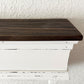 Distressed White Wood Wall Shelf