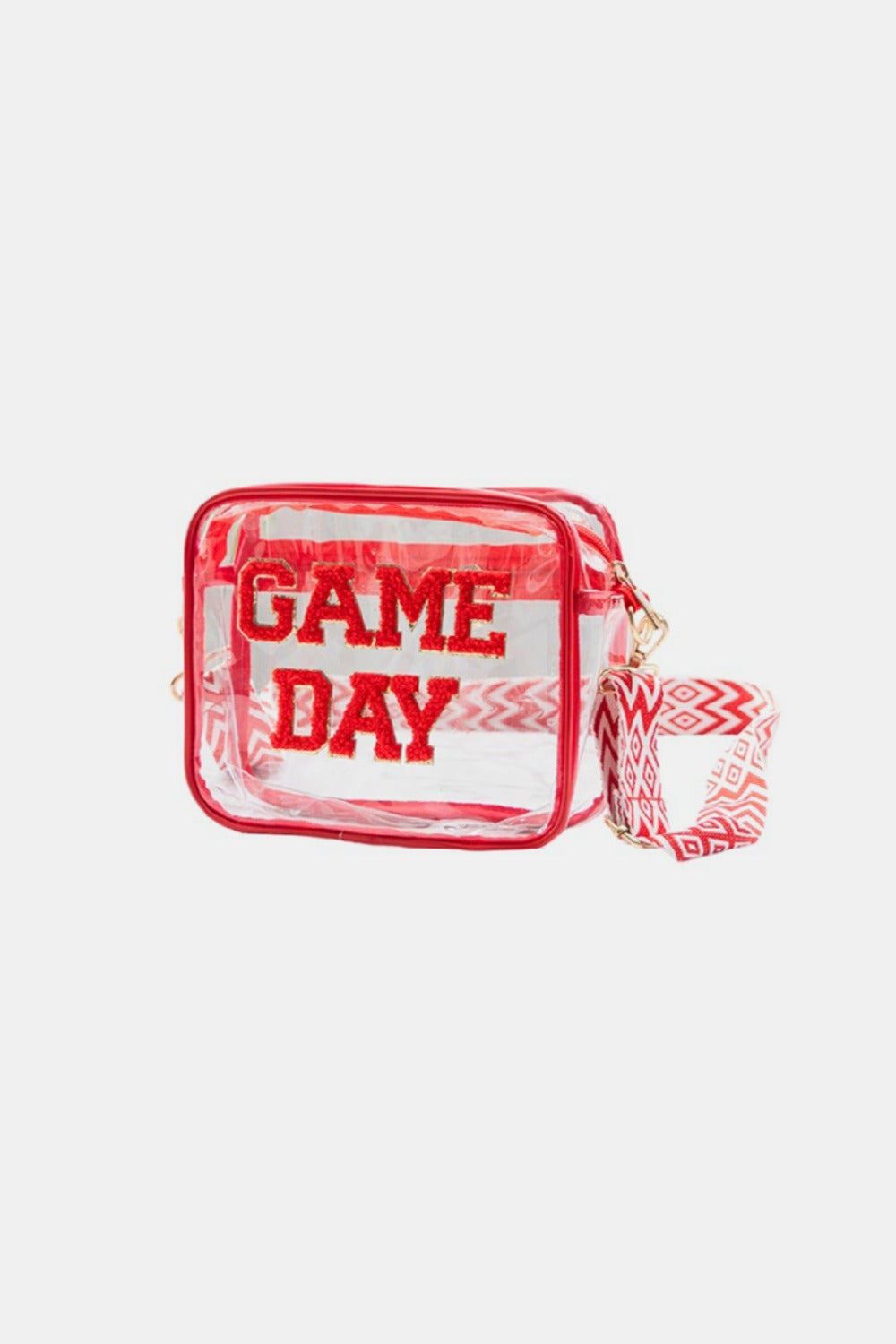 ZENANA GAME DAY STADIUM APPROVED TRANSPARENT CROSSBODY BAG-Thriftique Marketplace