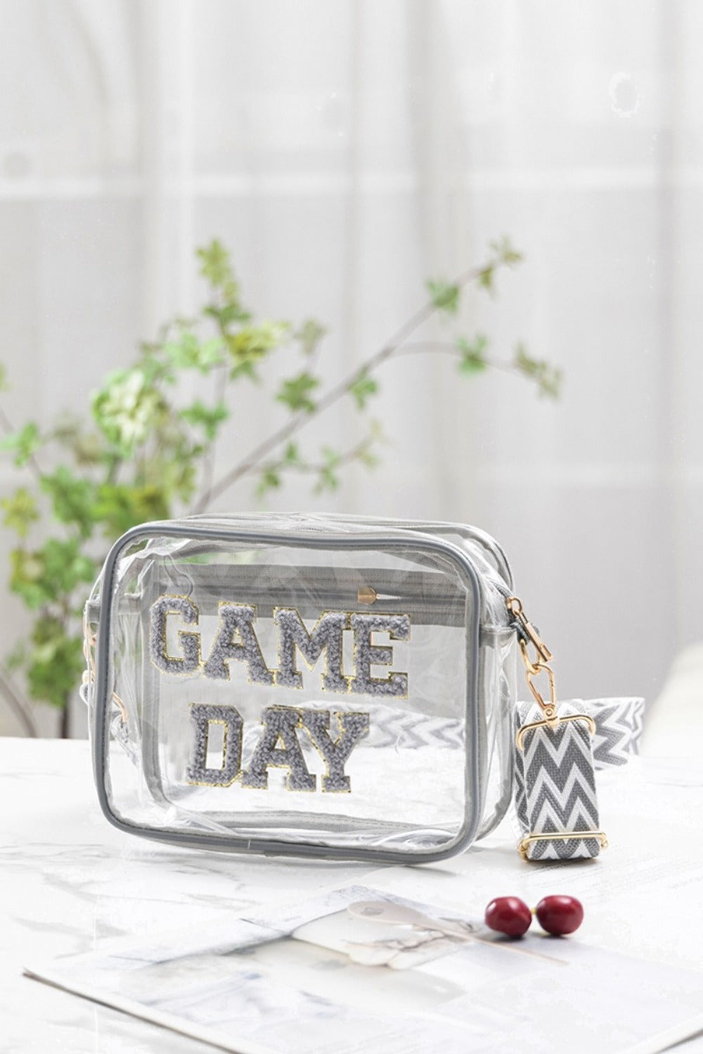 ZENANA GAME DAY STADIUM APPROVED TRANSPARENT CROSSBODY BAG-Thriftique Marketplace