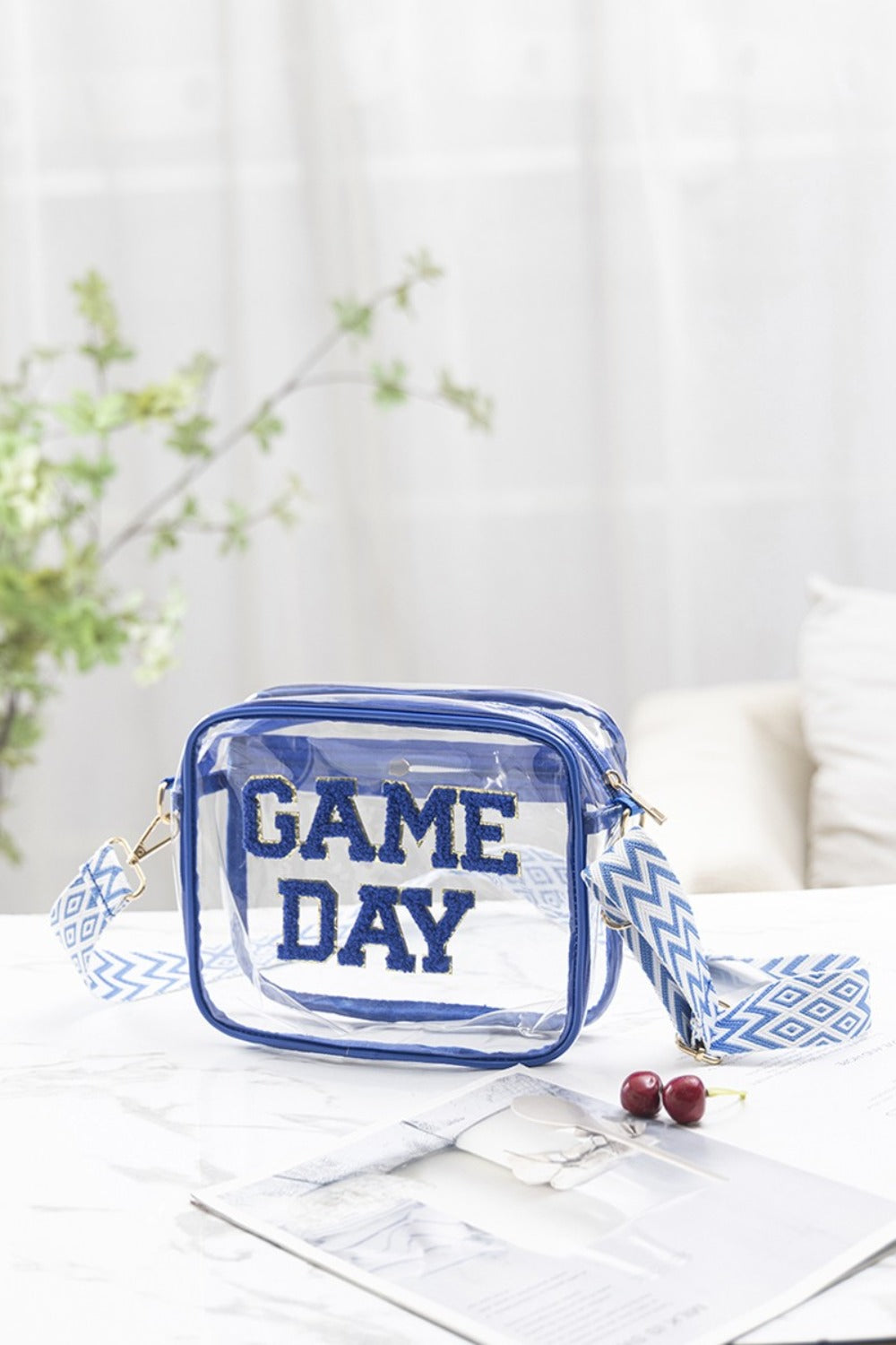 ZENANA GAME DAY STADIUM APPROVED TRANSPARENT CROSSBODY BAG-Thriftique Marketplace