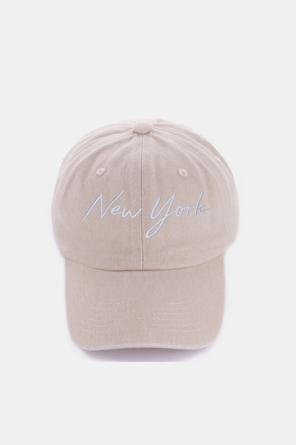 ZENANA WASHED EMBROIDERED CITY BASEBALL CAP-Thriftique Marketplace