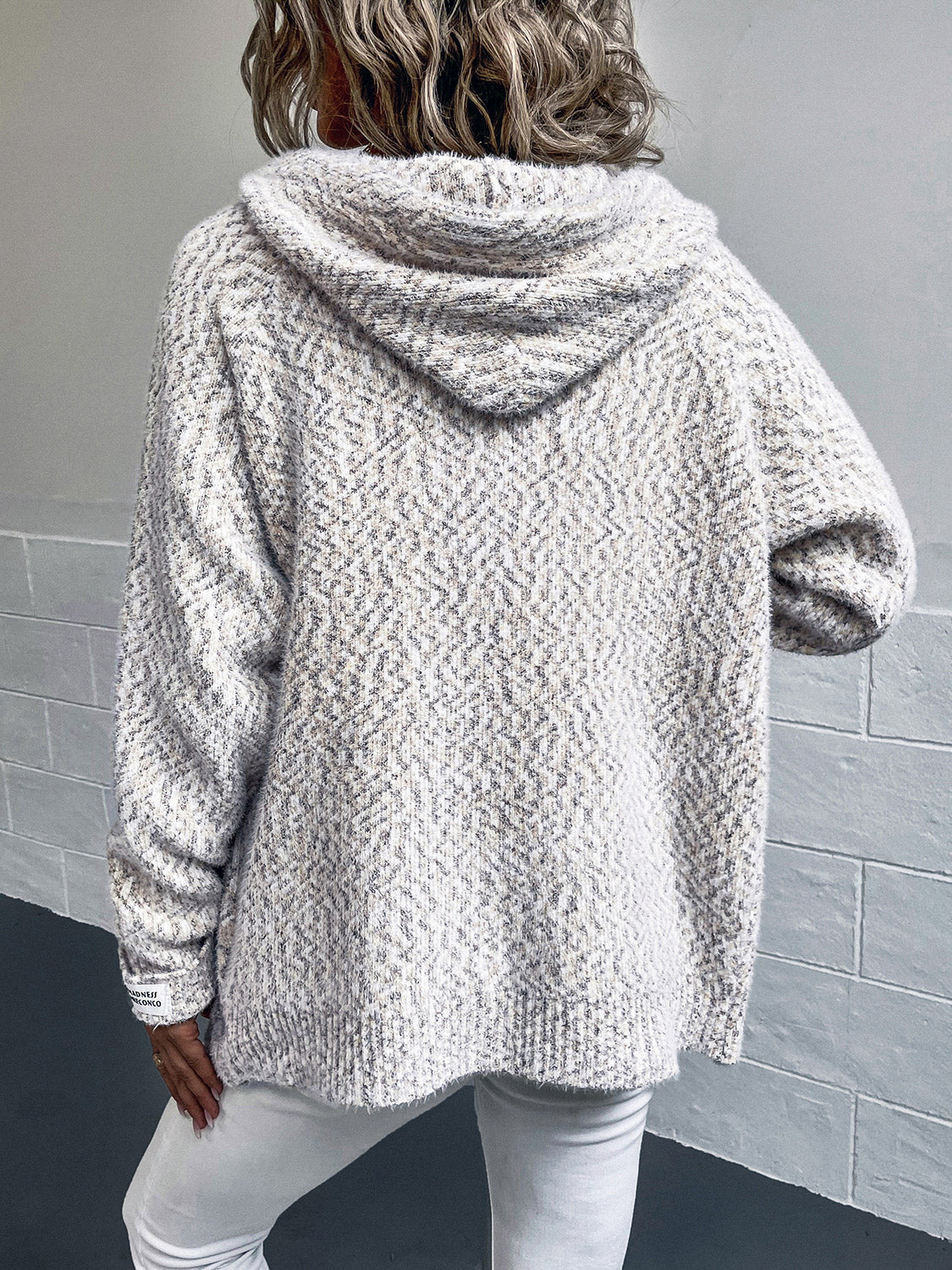 ZIP-UP HOODED SWEATER-Thriftique Marketplace