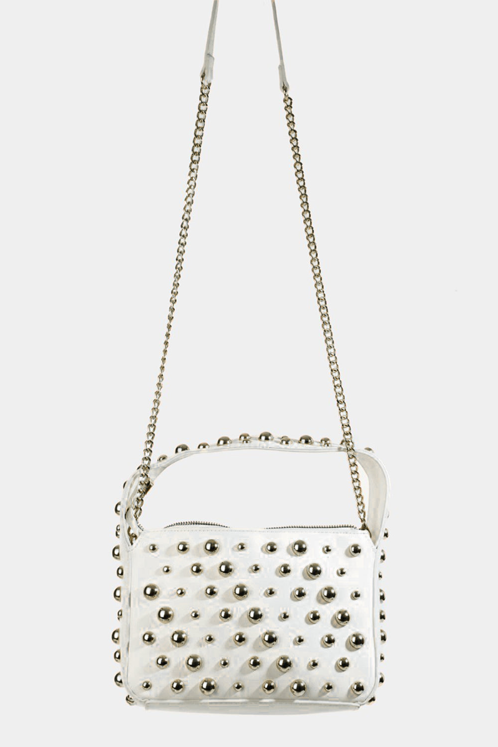 FAME BALL STUDDED SQUARE HANDBAG