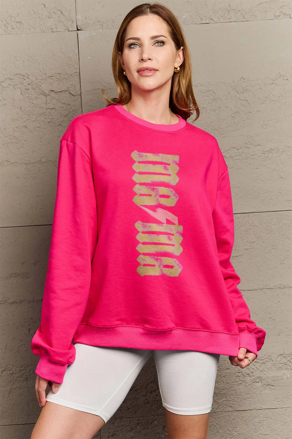 SIMPLY LOVE FULL SIZE MAMA ROUND NECK SWEATSHIRT