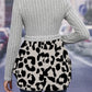 IVY LANE LEOPARD PEPLUM ROUND NECK BLOUSE