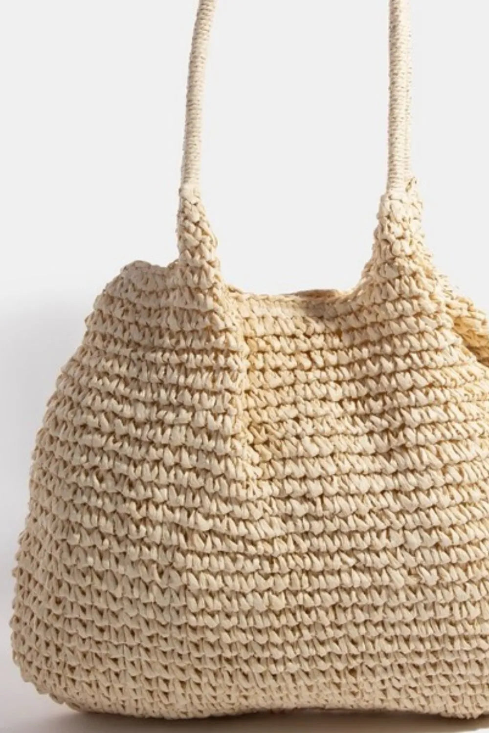 FAME BRAIDED LONG HANDLE TOTE BAG