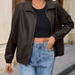 IVY LANE ZIP UP DROPPED SHOULDER JACKET