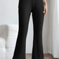 BASIC BAE FULL SIZE RIBBED HIGH WAIST FLARE PANTS