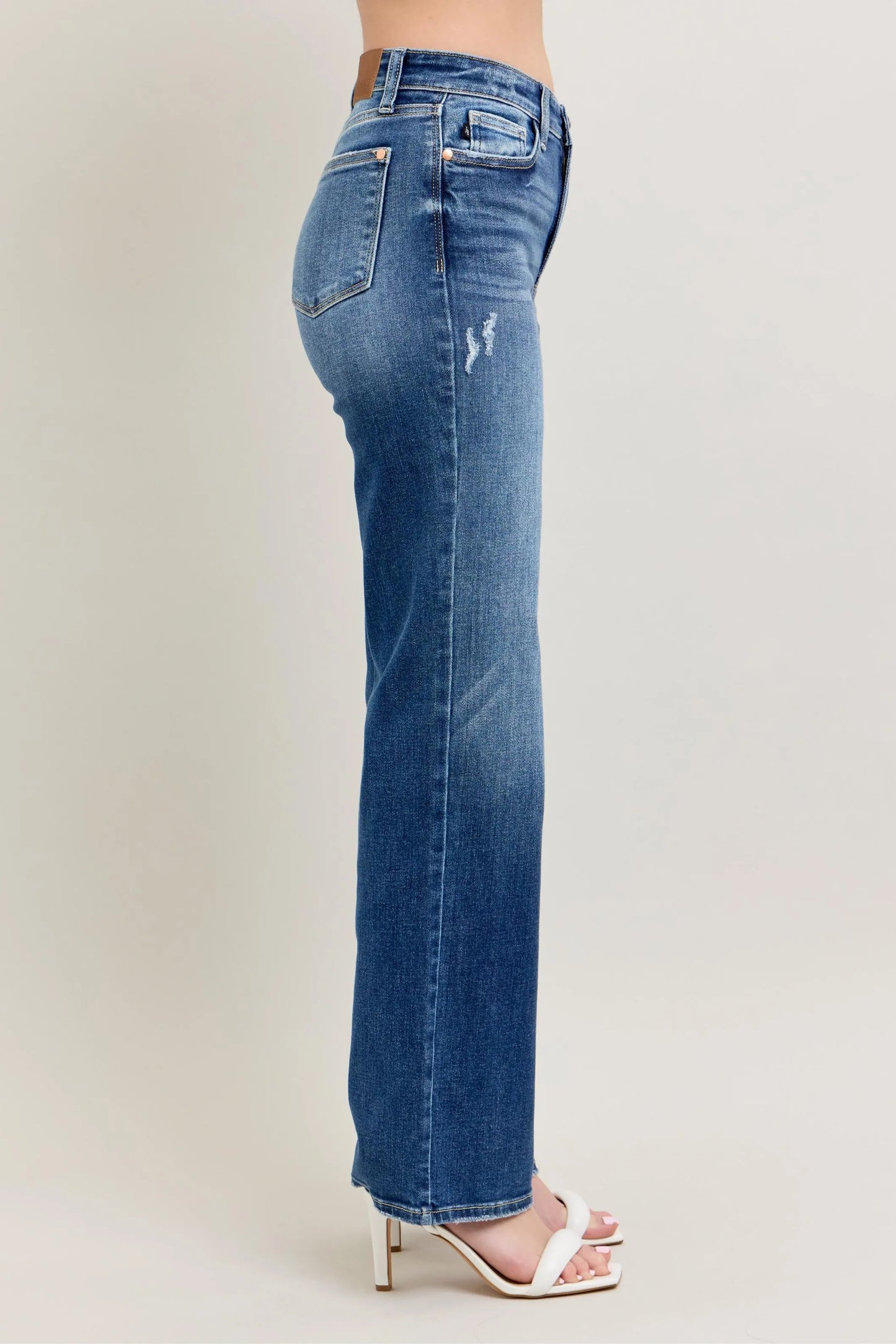 JUDY BLUE FULL SIZE HIGH WAIST 90'S STRAIGHT LEG JEANS PLUS SIZE