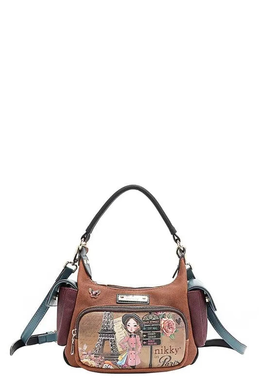 NICOLE LEE USA ECO-LEATHER SHOULDER BAG