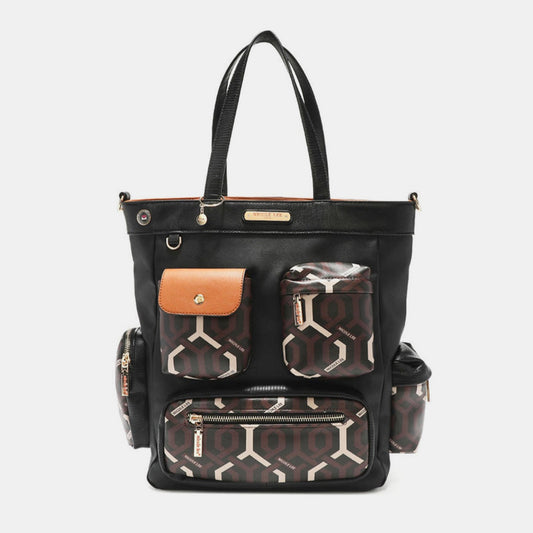 NICOLE LEE USA GEOMETRIC PATTERN TOTE BAG