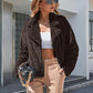 IVY LANE PLUSH OPEN FRONT DROPPED SHOULDER JACKET