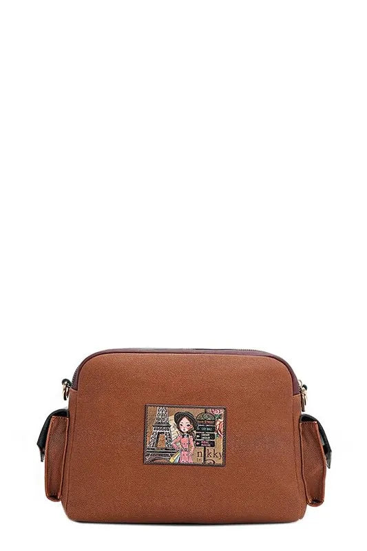 NICOLE LEE USA MULTI POCKET MESSENGER BAG
