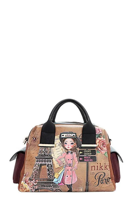 NICOLE LEE USA ECO-LEATHER BOSTON BAG