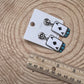 Ace of Spaces and Faux Turquoise Earrings - 2 inch drop