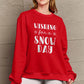 SIMPLY LOVE FULL SIZE WISHING FOR A SNOW DAY ROUND NECK SWEATSHIRT