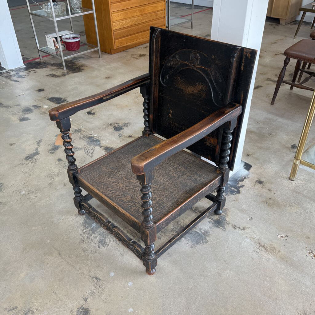 ANTIQUE 17TH CENTURY MONKS CHAIR/TABLE-Thriftique Marketplace