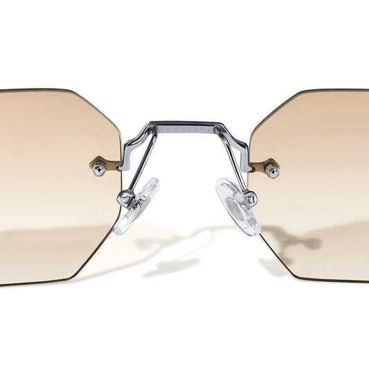 Aplos Metal Hexagon Sunglasses