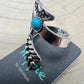 Arrow Head Cuff Ring with Faux Turquoise Stone
