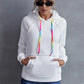 IVY LANE CONTRAST STITCHING DRAWSTRING RAGLAN SLEEVE HOODIE