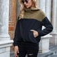 IVY LANE POCKETED COLOR BLOCK QUARTER ZIP HOODIE
