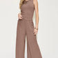 BASIC BAE FULL SIZE RIBBED TANK AND WIDE LEG PANTS SET