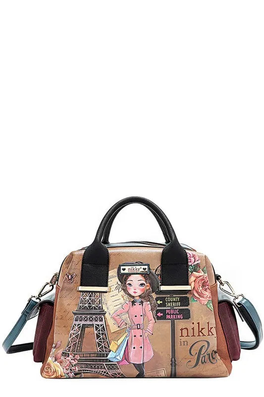 NICOLE LEE USA ECO-LEATHER BOSTON BAG