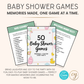 50 Baby Shower Games Printable Bundle